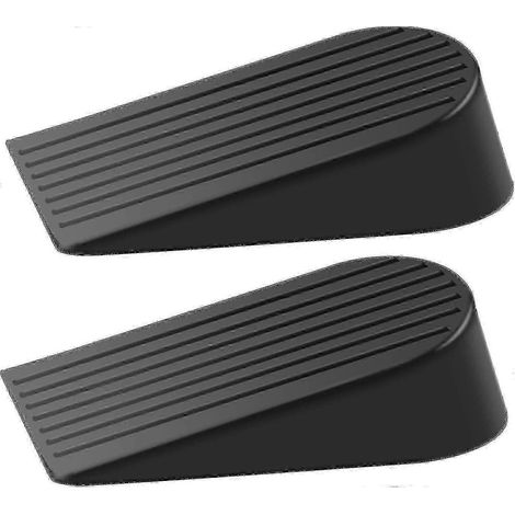 Butées de porte robustes en caoutchouc extra large noir pour bloquer les portes -a (1/5)