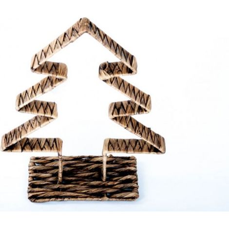 Weihnachts-Dekobaum Seegras Tannenbaum Weihnachtsbaum Christbaum Baum Deko - 33x12x43 cm mit Silhouette