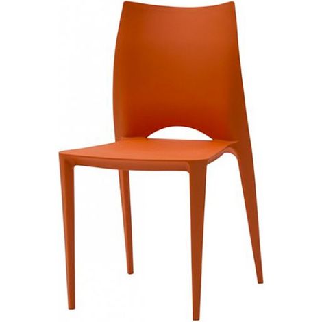 Sedia Polipropilene Moderna Colori sedie Tempesta: Arancio