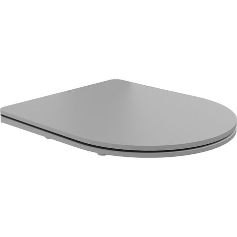 Mexen abattant de toilette à fermeture lente slim, duroplast, gris clair mat - 39740061 (1/4)
