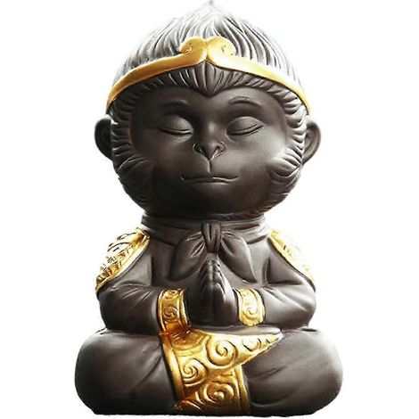 Chinesische Affenkönig-Figur, Kung-Fu-Tee-Haustier für Zuhause, Yogaraum, Teehaus, Geburtstagsgeschenk-Bless (1/5)