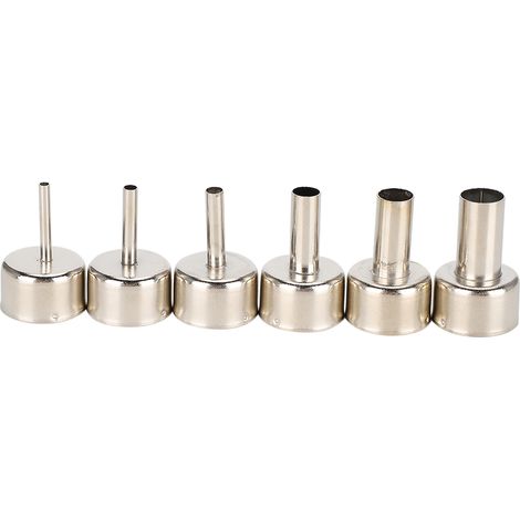 6 pièces buses pour pistolet à air chaud 858, accessoires pour station de rework SMD, diamètres 3/4/5/8/10/12mm