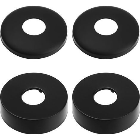 Rosace Robinet, Rosace Mitigeur Douche, 4 Noir De Cache Tuyau en Acier Inoxydable,Rosace Radiateur - Rosace pour Robinets De Douche, Robinets, Radiateurs (1/5)