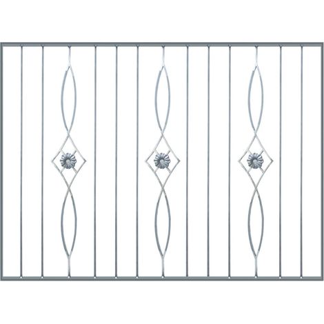 pannello ornamentale per recinzione modulare in ferro zincato - 150xh100 cm