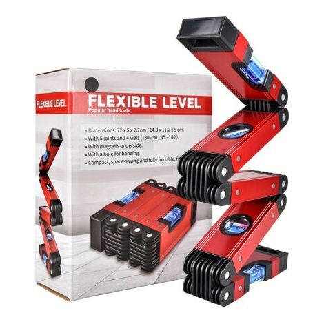 Niveau Pliable Multifonction 28 Pouces – Outil de Menuiserie Multi-Angles pour Nivellement Précis, Gain de Temps (1/5)