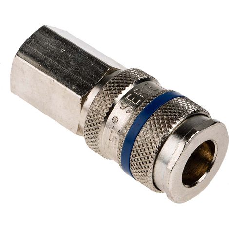 Raccord rapide pneumatique RS PRO, Filetage vers Femelle G 3/8 Femelle 3/8pouces en Acier ( Prix pour 1 )