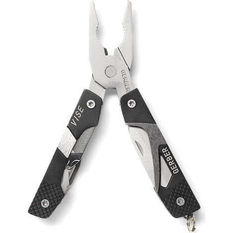 Outil multifonction Gerber avec pince, 8Â fonctions, Vise Pocket Tool, aluminium/acier inoxydable, noir, 31-000021