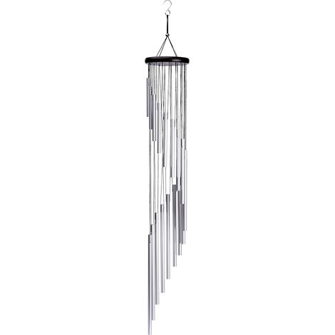 Campanello a vento in metallo, decorazione per giardino, patio o veranda, regalo di Natale (argento) (1/4)