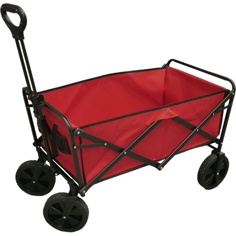 Faltbarer Transportwagen Strandwagen  Outdoor Bollerwagen Faltbar Klappwagen Kinder Handwagen Klappbar 90 kg Tragfähigkeit 100 Liter (1/5)