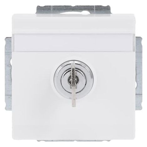 Busch-Jaeger Presa SCHUKO® Inserto presa Safety+ con coperchio ribaltabile e chiusura diversa con campo di etichettatura bianco studio - Piattaforma 63 (20 EUKNBSL-84), 2CKA002018A1563