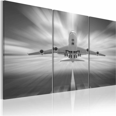 Tableau vers les nuages - triptyque - 90 x 60 cm (1/4)
