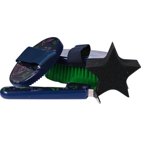 Set grooming con spazzole e accessori per la pulizia del cavallo linea Maui