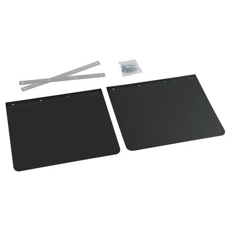 Coppia paraspruzzi camion in PVC nero - 53x37 cm