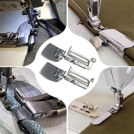 Prensatelas para dobladillo enrollado de 1 pieza，Prensatelas ajustable para dobladillo enrollado，Para accesorios de máquinas de coser (12-20 mm) (1/4)