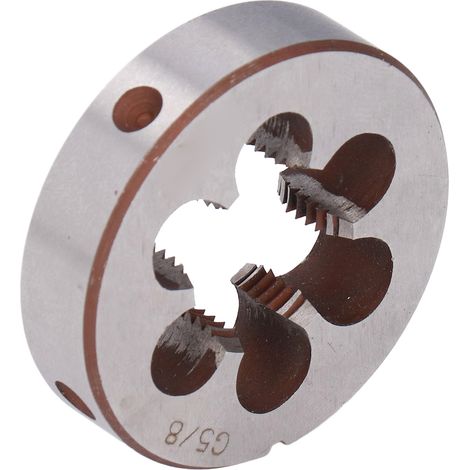 Outil de réparation de filetage cylindrique en acier allié G5/8 pouce avec 6 trous d'évacuation des copeaux (1/5)