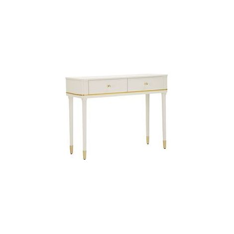 Console Camille blanche design élégant profil doré (1/5)
