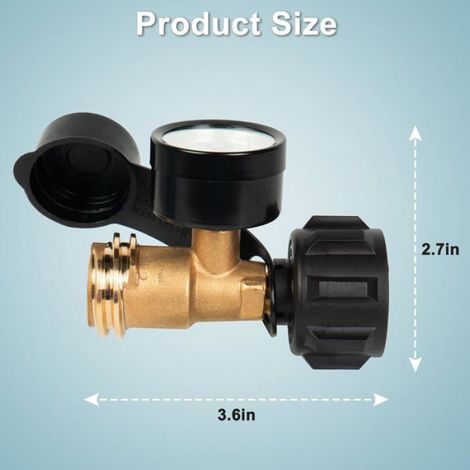 Indicateur de niveau de gaz pour bouteille propane,laiton,installation sans outil Pour bouteille 5-20kg,camping barbecue camping-car (1/5)