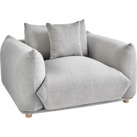 Sessel LUVOS Stoff Hellgrau