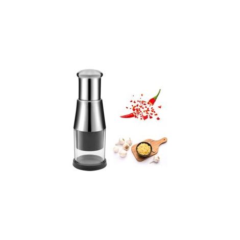 Presse Ail Inox Professionnel Manuel - Hachoir Ail, Oignon, Gingembre en Acier Inoxydable Multifonction (1/5)