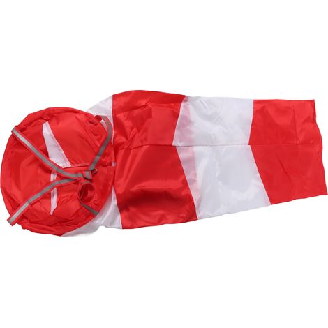 Manche à air légère et résistante en polyester, sac de mesure de la direction du vent pour l'agriculture et l'industrie en extérieur, rouge, 100 cm, style fluorescent (1/5)