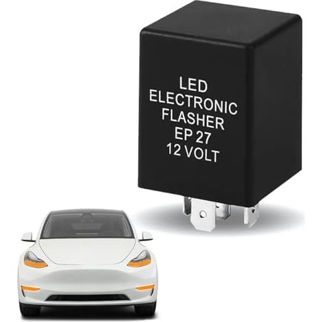 EP27 Relais de clignotant LED à 5 broches pour clignotant LED, indicateur électronique pour réparer les ampoules de clignotants, compatible avec Ford Dodge Chevrolet Lincoln Mazda Mercury (1/5)