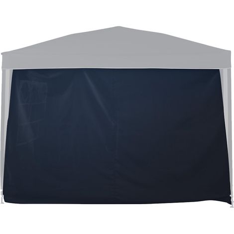 Terre Jardin – Mur simple bleu 2,9m pour tonnelle pliante 3 x 3m – Toile polyester 140 g/m² – Protection contre vent et soleil