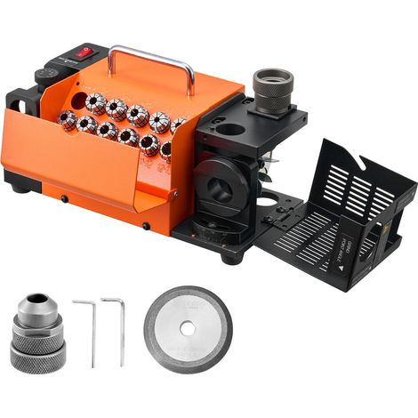 Affûteur de forets MR-13D, 3-13mm, meuleuse professionnelle avec angle de coupe réglable, 95°-135°, 4600 tr/min, 11 pinces et meule CBN. (1/5)