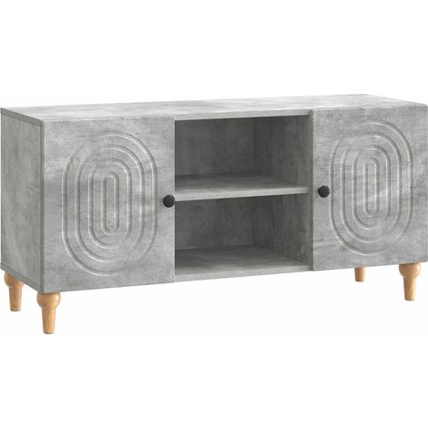 vidaXL Meuble TV Gris béton 102 x 34,5 x 50 cm Bois d'ingénierie