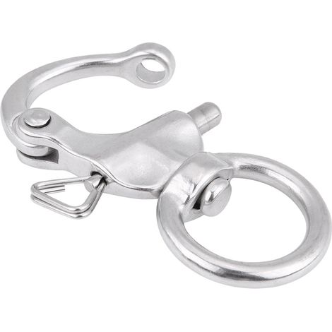 2 Pièces Manille à Cliquet Acier Inoxydable 316, Anneau de Jonction Rond 76mm pour Équipement Nautique (1/5)