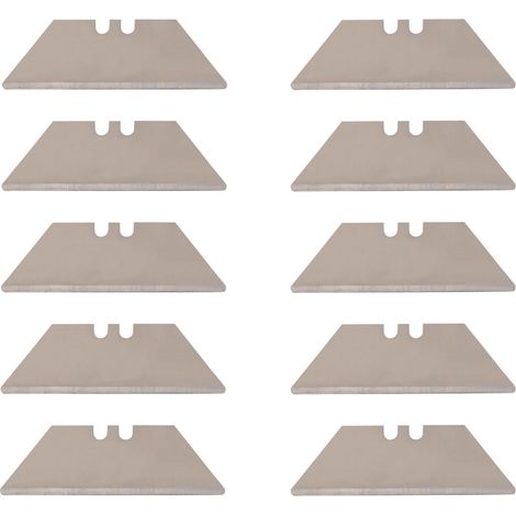 STIER Trapezklinge für Klappmesser, 10 Stück, 19 x 61 mm, geschärft, Wechselklingen für Cuttermesser, Für alle Klappmesser geeignet, Einfaches Klingenwechseln