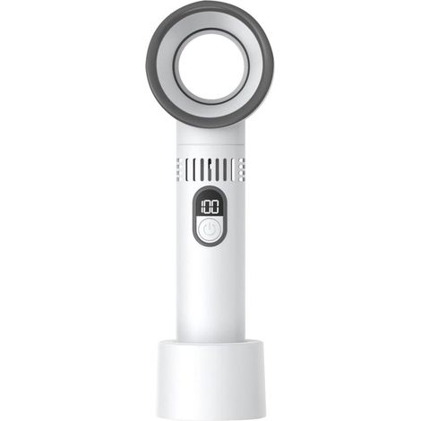 Ventilador de mesa sin aspas,ventilador de escritorio personal portátil,5 velocidades,control táctil silencioso para dormitorio y sala de estar (1/2)