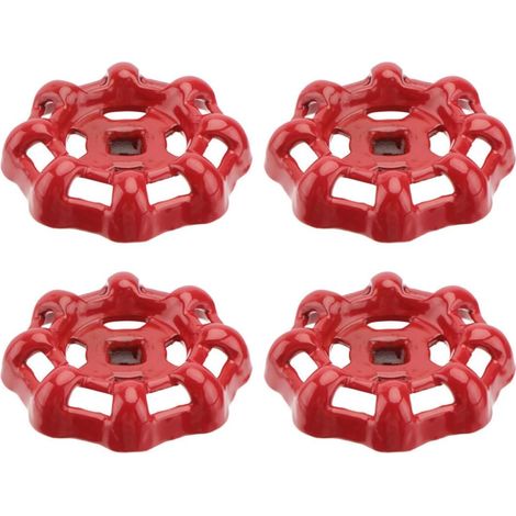 4 Pièces Volant Vanne en Fer Rouge Fiable (1/5)