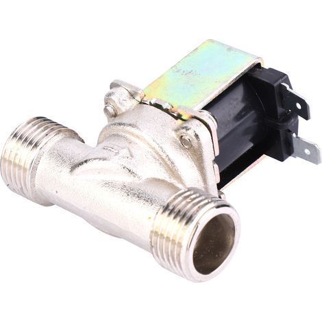 Elektrisches Magnetventil aus Messing, G1/2 NC, 220–240 V, für Wasser, normalerweise geschlossen (1/5)