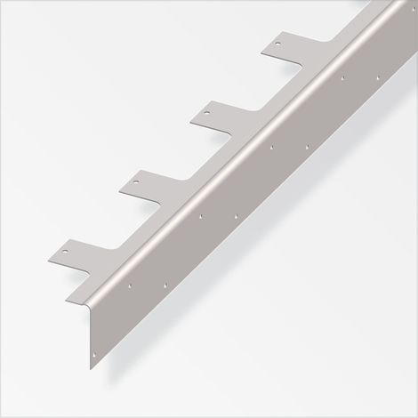 alfer Treppen-Reparaturwinkel, für Holztreppen 1.03 m, 18 x 43 mm verzinkt Profil (1/2)