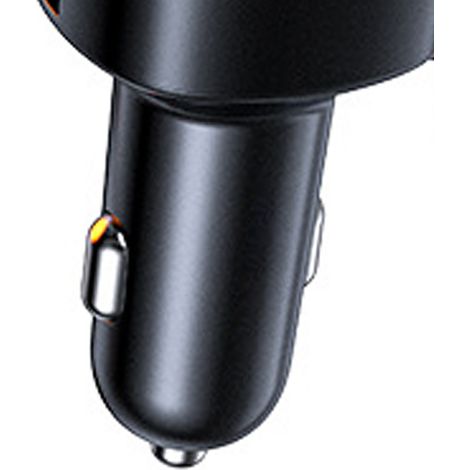 Chargeur voiture super métal 55W QC3.0, 1 allume-cigare 3 ports, 2 USB avec affichage numérique, conductivité thermique rapide (1/5)