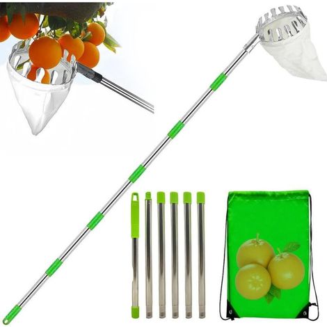 4.2 m telescopic fruit picker with telescopic handle and lightweight stainless steel telescopic handle. (1/5)