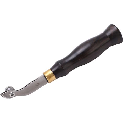 Nécessaire de marquage cuir réglable, reflet miroir acier inoxydable, outil de rainurage DIY avec manche en bois, lisseur de bord 1,2 mm (1/5)