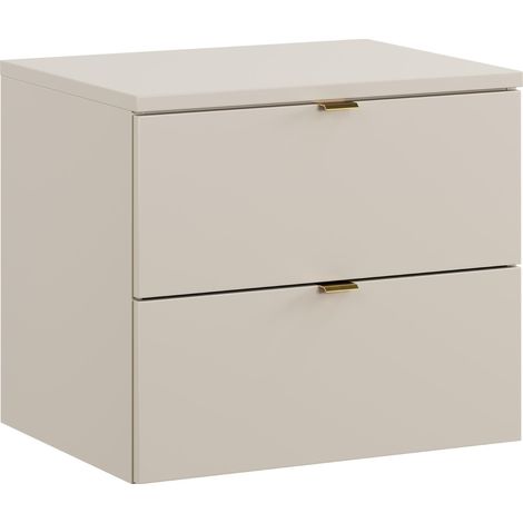 Meuble sous vasque à suspendre avec le plan DALIA CACHEMIRE 60 cm (1/5)