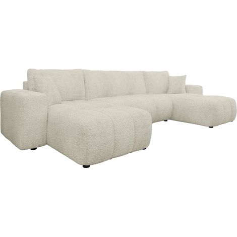 Sofá rinconero Comfivo Laurus II, Coral 65, Función de descanso, Almacenaje, 312x145x82cm, 0
