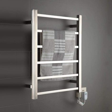 Electric Towel Rack 304 Stainless Steel Towel Warmer Square (1/5)