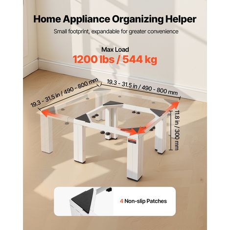 Socle Lave Linge de Hauteur 30 cm Support Machine à Laver Charge (1/5)