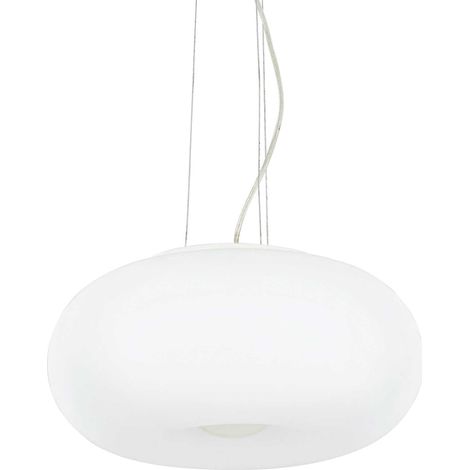 Lampada a Sospensione Ulisse Vetro Bianco 3 Luci E27 D42Cm (1/2)