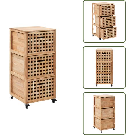 Mobile in legno - vidaXL Mobiletto da Bagno 41x41x91 cm in Legno Massello di Noce -