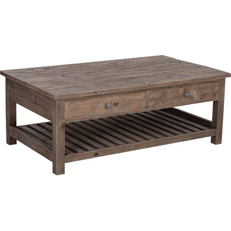 Mesa de centro de madera marrón 120x70x45h cm