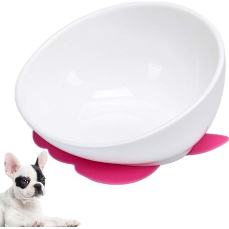 Gamelle en céramique pour chiens et chats à face plate, type carlin et bouledogue (1/5)