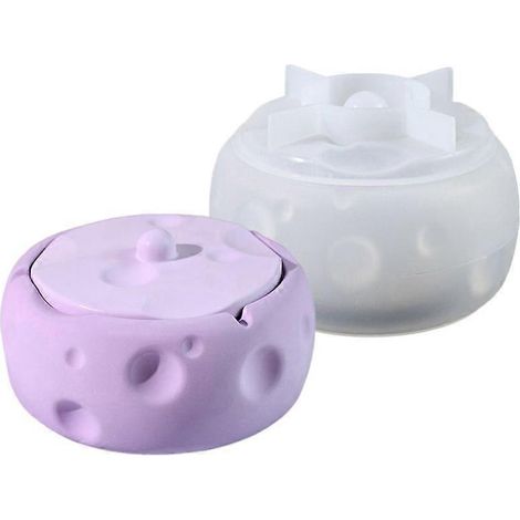 Boîte de rangement en silicone - Moule pour boîte à bijoux - Moule en forme de fromage - Moule de boîte de stockage créative. (1/4)
