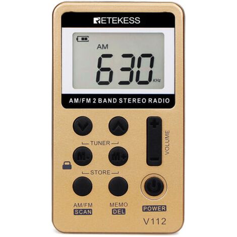 BUNTHAUS Lntyq Mini Radio Portable, Radio FM AM Rechargeable, Baladeur, Minuterie de Sommeil, Prise Casque, d'Extérieur, de Sport, Cadeau de Noël