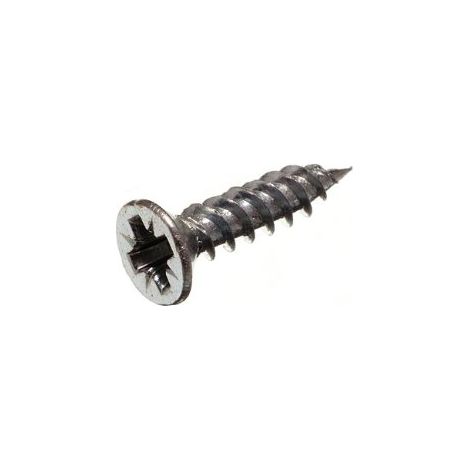 Lot de 1000 vis à bois à double filetage BZP en acier zingué 15,2 x 15,8 mm (1/2)