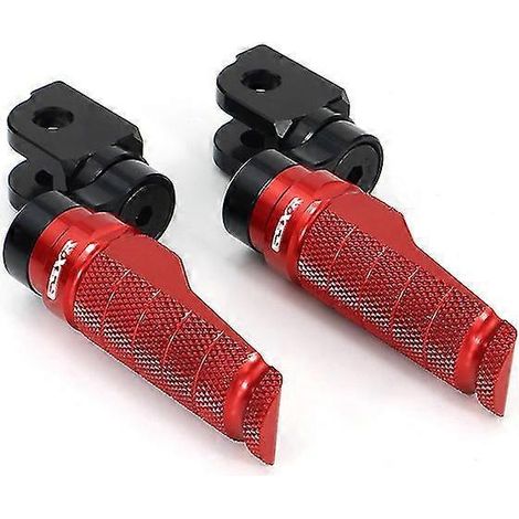 Verstellbare Motorrad-Fußrasten vorne, passend für Suzuki GSX-R 125, GSX-R 600, GSX-R 750, GSX-R 1000, GSX-S 125, GSX-S 750, GSX-S 1000 – Rotes GSX-R-Logo (1/5)