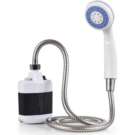 Douche camping portable USB A148 – Pompe rechargeable, tuyau compact – Blanche – Pour extérieur (1/4)